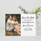 ミニマリストBoho写真Date Cardを保存 セーブザデート (スタンド正面)