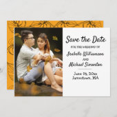 ミニマリストBoho写真Date Cardを保存 セーブザデート (正面/裏面)