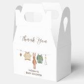 ミニマリストBoho冬の男の子の物干しバスライン赤ちゃんシャワー フェイバーボックス (オープン)