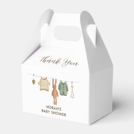 ミニマリストBoho冬の男の子の物干しバスライン赤ちゃんシャワー フェイバーボックス