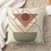 ミニマリストBoho幾何学枕 – ベージュ&アース クッション (ブランケット)