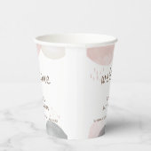 ミニマリストBoho抽象芸術ベビーシャワーへようこそ 紙コップ (右)