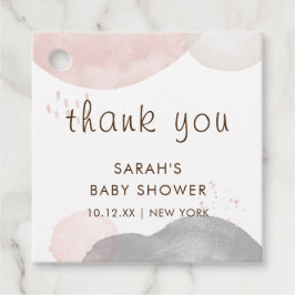 ミニマリストBoho水カラー抽象芸術ベビーシャワー フェイバータグ