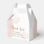 ミニマリストBoho水カラー抽象芸術ベビーシャワー フェイバーボックス (裏面サイド)