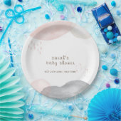 ミニマリストBoho水カラー抽象芸術ベビーシャワー ペーパープレート (パーティー)