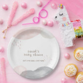 ミニマリストBoho水カラー抽象芸術ベビーシャワー ペーパープレート (パーティー)