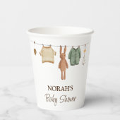 ミニマリストBoho男の子の服ベビーシャワー 紙コップ (裏面)
