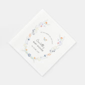 ミニマリストBoho蝶ワイルドフラワーベビーシャワー スタンダードランチョンナプキン (角)