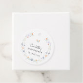 ミニマリストBoho蝶ワイルドフラワーベビーシャワー フェイバータグ (インサイチュ)