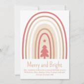 ミニマリストBoho赤面ピンクタンレインボーフォト シーズンカード (正面)