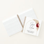 ミニマリストBoho Arch結婚ズゲストノートブック ノートブック (内部)