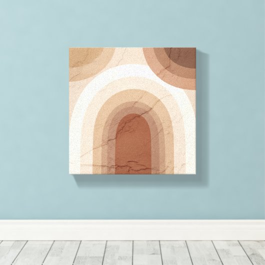 ミニマリストBoho Arches Wall Art | 勾配自然 キャンバスプリント (インサイチュ (ウッドフロア))