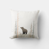 ミニマリストBoho Bear in Woods子供部屋キッズルーム クッション (正面)