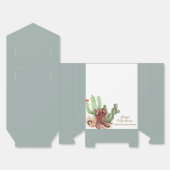 ミニマリストBoho Cactusカウボーイシューズ赤ちゃんシャワー フェイバーボックス (見開き)