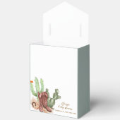 ミニマリストBoho Cactusカウボーイシューズ赤ちゃんシャワー フェイバーボックス (見開き)