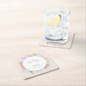 ミニマリストBoho Cactus砂漠Oh赤ちゃんシャワー スクエアペーパーコースター (インサイチュ)