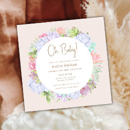 ミニマリストBoho Cactus砂漠Oh赤ちゃんシャワー 招待状