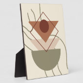 ミニマリストBoho Geometric Wall Art - Beige & Earth フォトプラーク (側面)