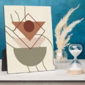 ミニマリストBoho Geometric Wall Art - Beige & Earth フォトプラーク (側面)