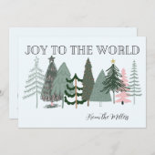 ミニマリストBoho Joy to the World Holiday Card シーズンカード (正面/裏面)