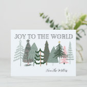 ミニマリストBoho Joy to the World Holiday Card シーズンカード (スタンド正面)
