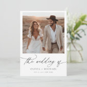 ミニマリストBoho Photo 結婚's 招待状 (スタンド正面)