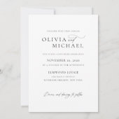 ミニマリストBoho Photo 結婚's 招待状 (裏面)