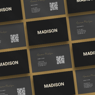 ミニマリストBoho QRコードモダン名刺 名刺
