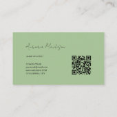 ミニマリストBoho QRコードモダン名刺 名刺 (裏面)
