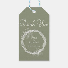 ミニマリストBoho Sage Green 結婚's ギフトタグ