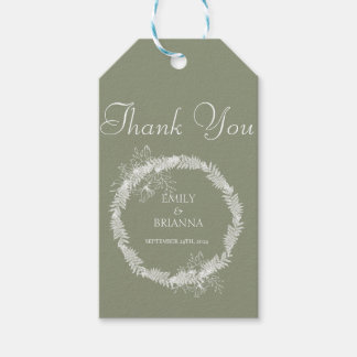 ミニマリストBoho Sage Green 結婚's ギフトタグ