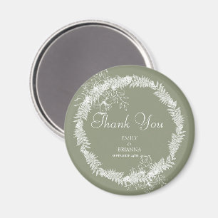 ミニマリストBoho Sage Green 結婚's マグネット