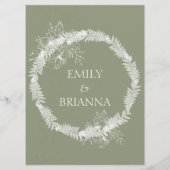 ミニマリストBoho Sage Green 結婚's メニュー (裏面)