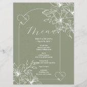 ミニマリストBoho Sage Green 結婚's メニュー (正面)