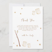 ミニマリストBoho S'moreおもしろいスターベビーシャワー サンキューカード (正面)