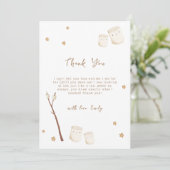 ミニマリストBoho S'moreおもしろいスターベビーシャワー サンキューカード (スタンド正面)