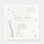 ミニマリストBoho S'moreおもしろいスターベビーシャワー スタンダードランチョンナプキン (正面)