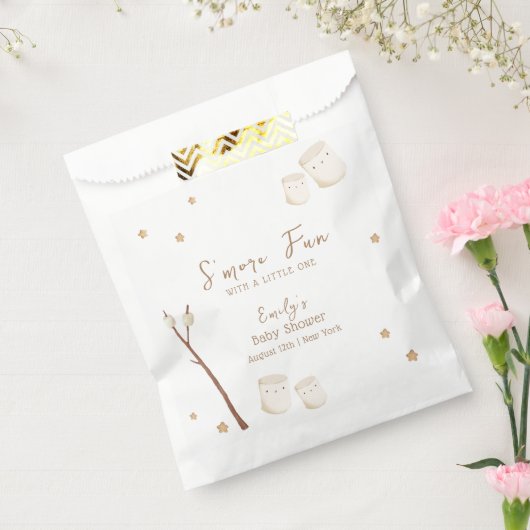 ミニマリストBoho S'moreおもしろいスターベビーシャワー フェイバーバッグ (封をした状態)