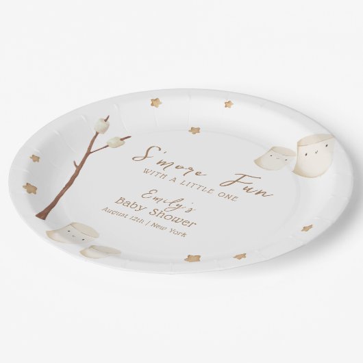 ミニマリストBoho S'moreおもしろいスターベビーシャワー ペーパープレート (アングル)