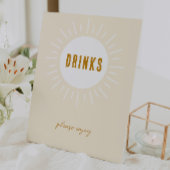 ミニマリストBoho Sunshineベビーシャワードリンク 台座サイン