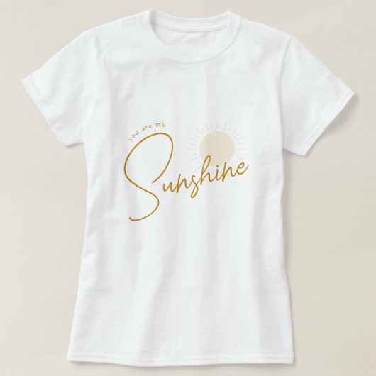 ミニマリストBoho SunshineベビーシャワーママTシャツ Tシャツ (デザイン正面)