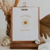 ミニマリストBoho Sunshine赤ちゃんシャワー好意サイン ポスター