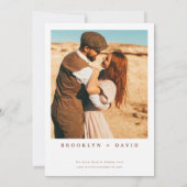 ミニマリストBoho Terracotta西結婚砂漠 招待状 (裏面)