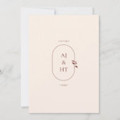 ミニマリストBoho Terracotta Beige Script 結婚's 招待状 (裏面)