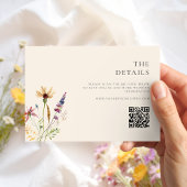 ミニマリストBoho Wildflower 結婚フローラ エンクロージャーカード