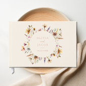 ミニマリストBoho Wildflower 結婚フローラ ゲストブック