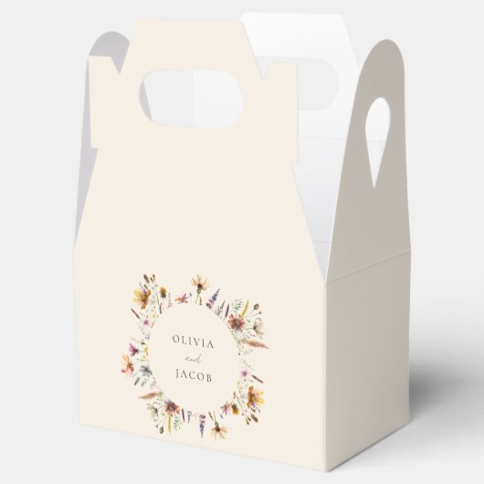 ミニマリストBoho Wildflower 結婚フローラ フェイバーボックス (オープン)