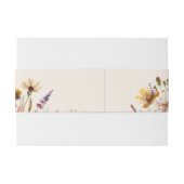 ミニマリストBoho Wildflower 結婚フローラ 招待状ベリーバンド (裏面例)