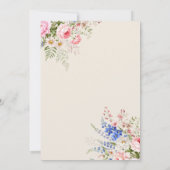ミニマリストBoho Wildflower 結婚フローラ 招待状 (裏面)