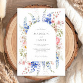 ミニマリストBoho Wildflower 結婚フローラ 招待状